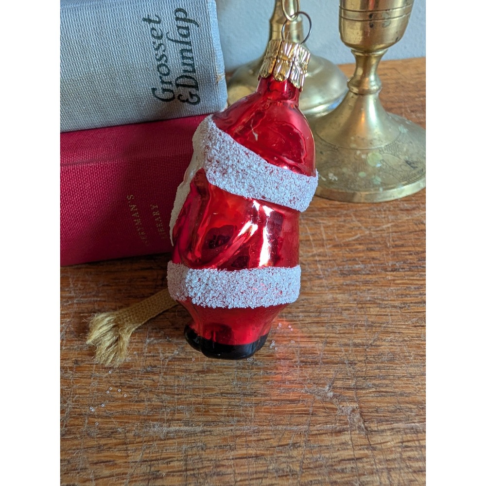Vintage Mercury Glass Christmas Ornaments Dept 56 Village Express Truck Santa - Picture 9 of 15
